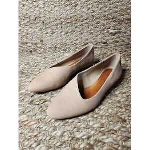 1 State Shoes Bennie Beige Tan Flats Size 6.5 Pointed Toe Suede Casual Comfort
